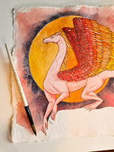 Load image into Gallery viewer, Red Dragon Fire Original Watercolour Painting