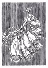 Load image into Gallery viewer, ORIGINAL Artwork Foxgloves Ink Drawing