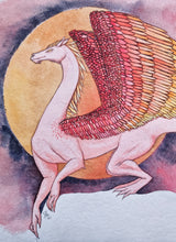 Load image into Gallery viewer, Red Dragon Fire Original Watercolour Painting