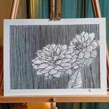 Load image into Gallery viewer, ORIGINAL Dahlia Black Ink Art