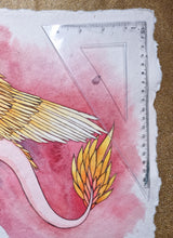 Load image into Gallery viewer, Red Dragon Fire Original Watercolour Painting
